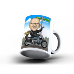 Kişiye Özel Karikatür Baskılı Kupa-027 - Motorsiklet Sevdalısı