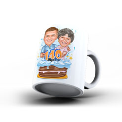 Kişiye Özel Karikatür Baskılı Kupa-040 - Sevgililer