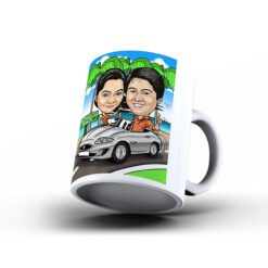 Kişiye Özel Karikatür Baskılı Kupa-045 - Sevgililer