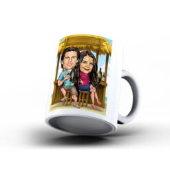 Kişiye Özel Karikatür Baskılı Kupa-030 - Sevgililer