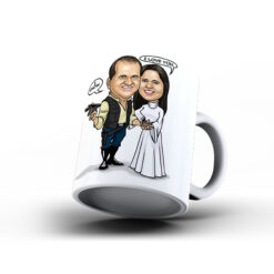 Kişiye Özel Karikatür Baskılı Kupa-047 - Sevgililer