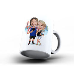 Kişiye Özel Karikatür Baskılı Kupa-052 - Sevgililer