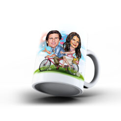 Kişiye Özel Karikatür Baskılı Kupa-053 - Sevgililer