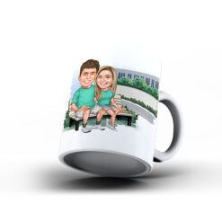 Kişiye Özel Karikatür Baskılı Kupa-054 - Sevgililer