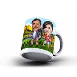 Kişiye Özel Karikatür Baskılı Kupa-036 - Sevgililer