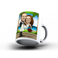 Kişiye Özel Karikatür Baskılı Kupa-103 - Evlilik