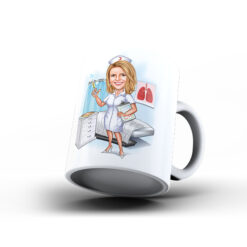 Kişiye Özel Karikatür Baskılı Kupa-115 - Hemşire