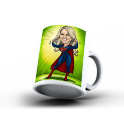 Kişiye Özel Karikatür Baskılı Kupa-124 - Superwoman