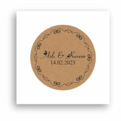 Sticker / Etiket Floral-15 Kart Floral-15