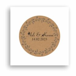 Sticker / Etiket Floral-16 Kart Floral-16