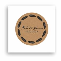 Sticker / Etiket Floral-17 Kart Floral-17