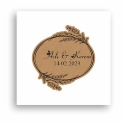 Sticker / Etiket Floral-06 Kart Floral-06