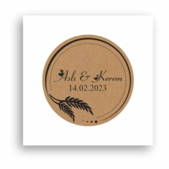 Sticker / Etiket Floral-08 Kart Floral-08