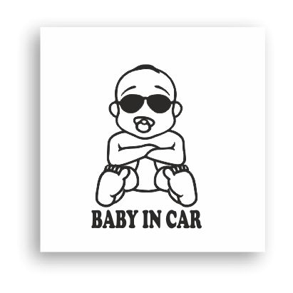 baby1 Araba Bebek Var Sticker-01