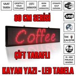 Kayan Yazı Çift Taraflı 80 cm Serisi